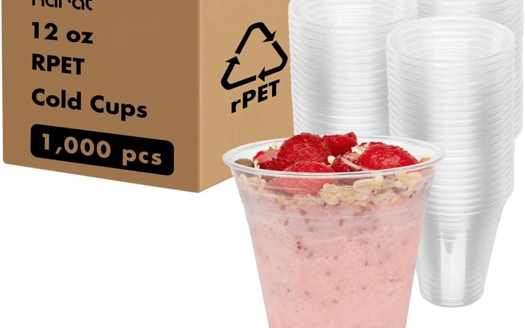 OEM ODM Karat 12oz rPET Clear Cold Cups, 98mm Rim, Disposable, For Iced Coffee, Tea, Soda, Smoothies -1000pcs Supplier