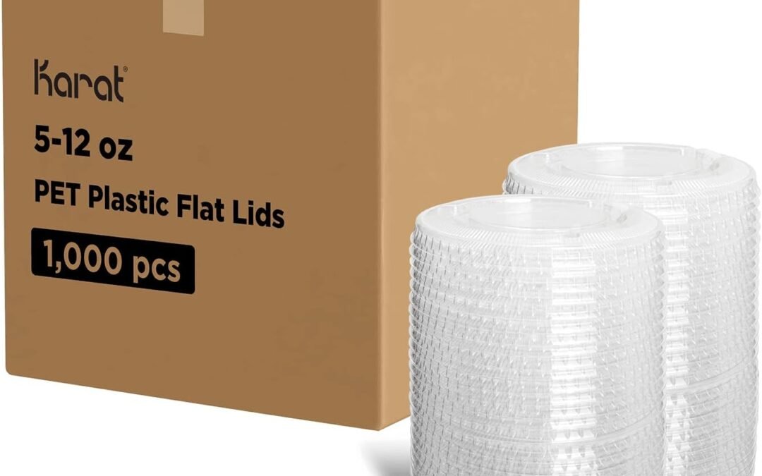 OEM ODM Karat C-H662TS-A-NH 92mm Diameter disposable PET Flat Cup Lids without straw hole for 9 oz,12 oz Cold Cups and 5 oz, 8 oz Dessert Cups, Case of 1000 Supplier