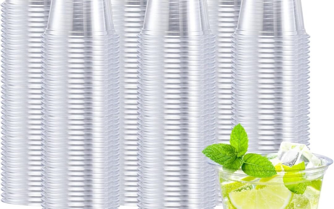 OEM ODM Lamosi 9 oz Clear Plastic Cups, 300 Pack Disposable Party, PET Plastic Drinking Cups for Party & Wedding, Clear Cocktail for Cold Drinks Supplier
