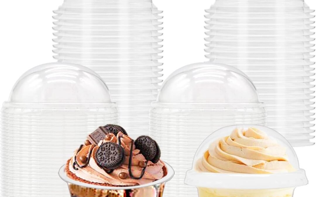 OEM ODM Szsrcywd 50 Pack 9 oz Clear Plastic Cups,Disposable Dessert Cups with No Hole Dome Lids,Crystal PET Party Cup for Parfait,Salad,Ice Cream,Cold Drink,Cupcake Supplier