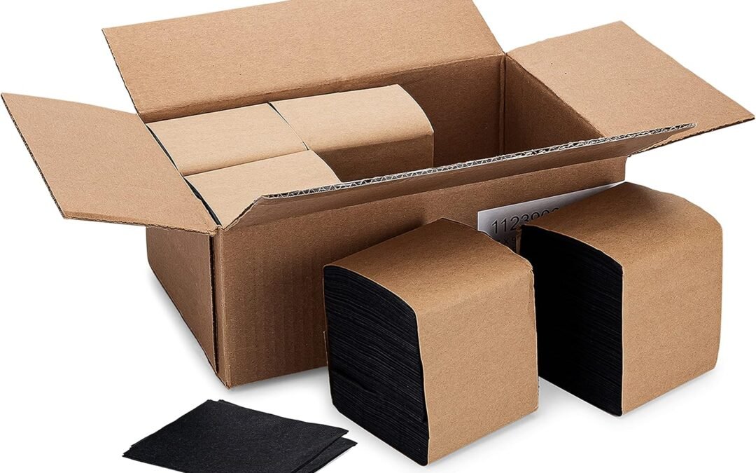 OEM Paterson Paper Black Paper Beverage/Cocktail Napkins Premium Bulk (2 Ply, Embossed Edge, 9″ x 9″ – 1000/Case) Wholesale Manufacturer