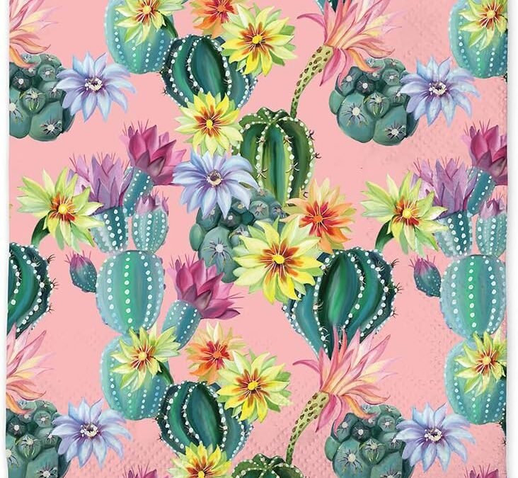 OEM Studio Oh! Paper Beverage Napkins by Studio Oh! – Desert Blossoms – Pack of 40 – Full-Color Art – 3-Ply Strong & Durable, Easy Cleanup – for Everyday & All Occasions Wholesale Manufacturer