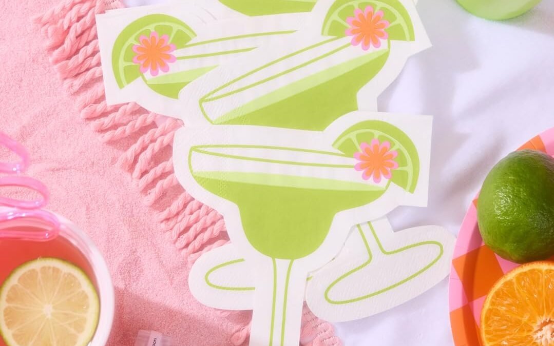 OEM xo, Fetti Margarita Napkins – 3-ply, 24 pcs | Mexican Bachelorette Fiesta Decorations, Western Birthday Party, Summer Cactus Supplies, Cinco de Mayo Tequila Cocktail Tableware, 21st Bday Decor Wholesale Manufacturer