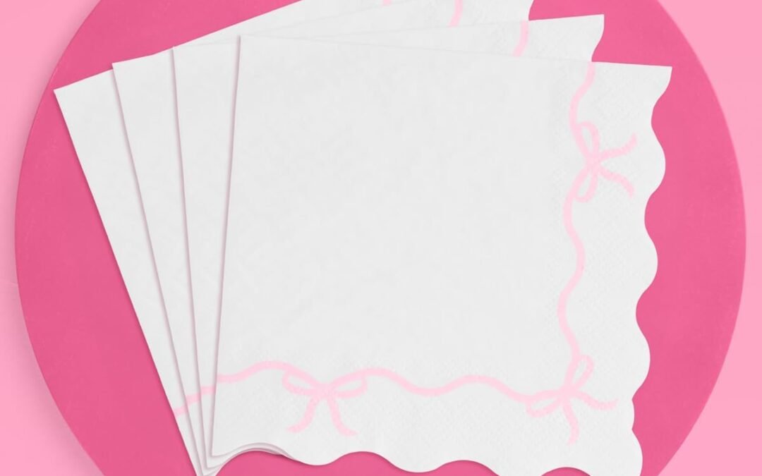 OEM xo, Fetti Pink Bow Napkins – 3-ply, 25 pcs | Baby Shower Decorations, Spring Girl Birthday, Girls Just Wanna Be One, Tying the Knot Party Favors, Coquette Graduation, Bachelorette Decor Wholesale Manufacturer