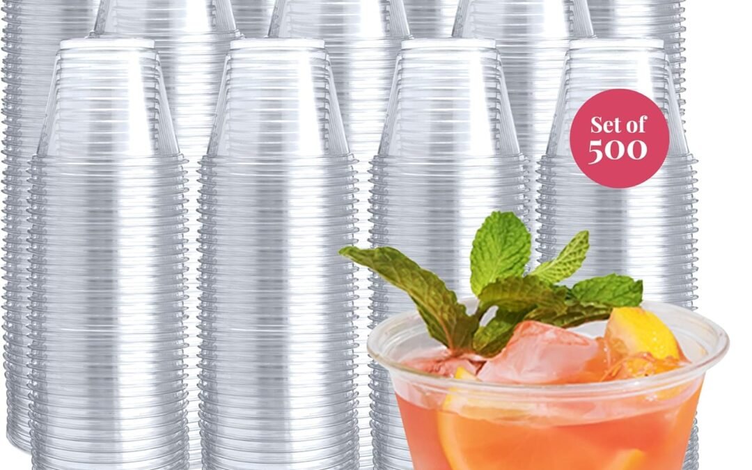 Prestee 500 Clear Plastic Cups – 9 oz Cocktail Cups for Parties and Events, Plastic Cocktail Glasses, Disposable Drinkware – Durable Drinkware, Bulk 500 Party Supplies Manufacturer & Supplier