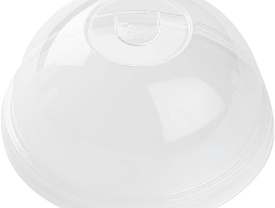 Restaurantware LIDS ONLY: Sustain 3.5 Inch Cold Cup Lids 50 Disposable Dome Lids For Cups – Cups Sold Separately Fits 9 12 16 20 And 22 Ounce Cups Clear PLA Plastic Lids Built-in Straw Hole Manufacturer & Supplier