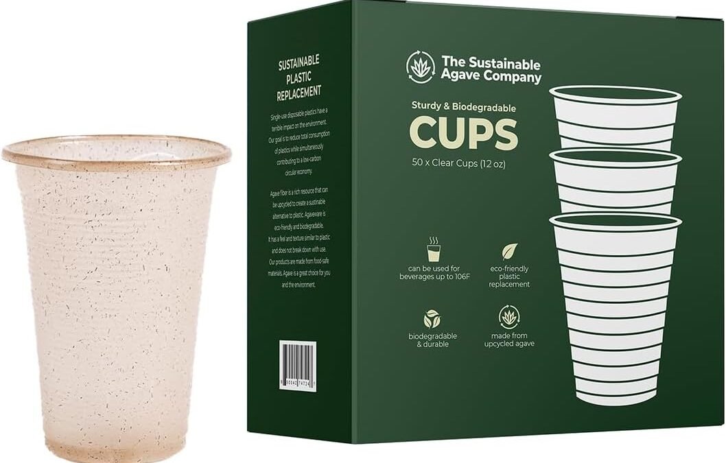 Sustainable Agave Co – Sweet Agave Fiber Cups – 12 Ounce – 50 Count – Biodegradable, Plant-Based, Made With Upcycled Materials – Clear Manufacturer & Supplier