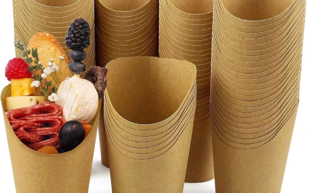 Top Chinese Factory CAMKYDE 100 Pcs French Fries Holder, 12oz Disposable Paper French Fry Cups Charcuterie Cups for all Occasions (12oz) Wholesale Deal