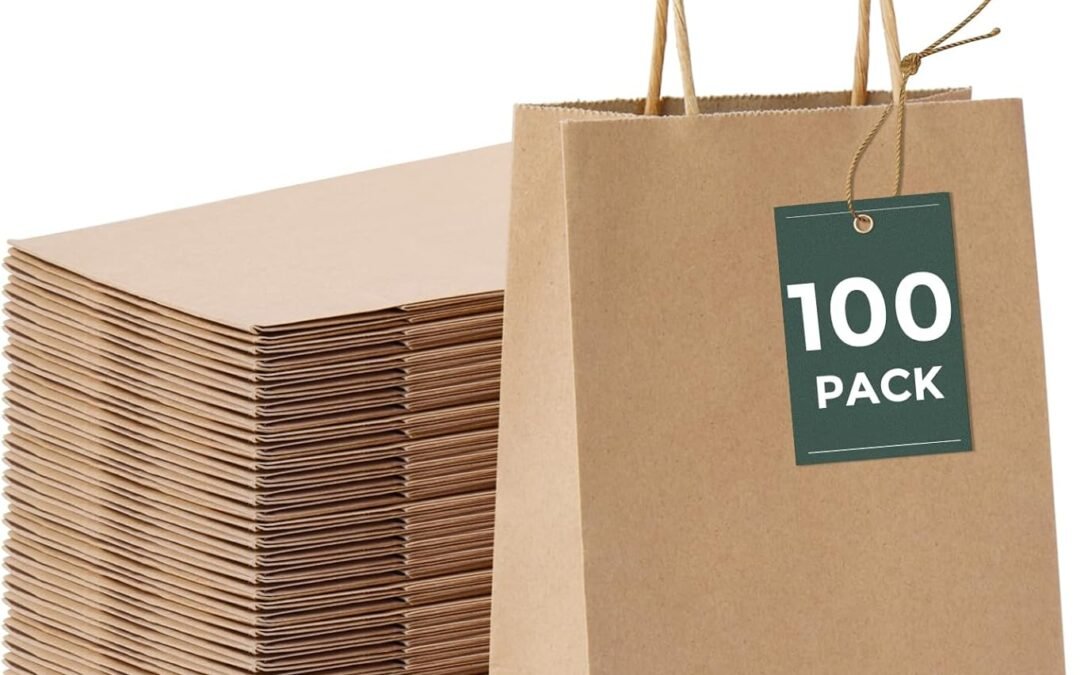 Top Chinese Factory GSSUSA 100 Pack Paper Gift Bags 5.25×3.75×8 Inch Small Brown Paper Bags with Handles Bulk, Brown Kraft Bag for Small Business, Sturdy Grocery Retail Shopping Birthday Party Favor Craft Bag (Made in USA) Wholesale Deal