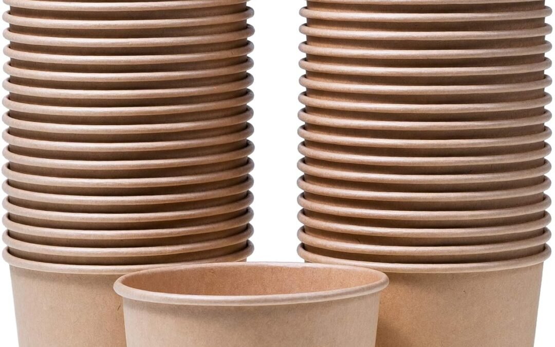 Top Chinese Factory MATICAN Paper Ice Cream Cups – 50-Count 16-Oz Disposable Dessert Bowls for Hot or Cold Food, 16-Ounce Party Supplies Treat Cups for Sundae, Frozen Yogurt, Soup, Brown Wholesale Deal