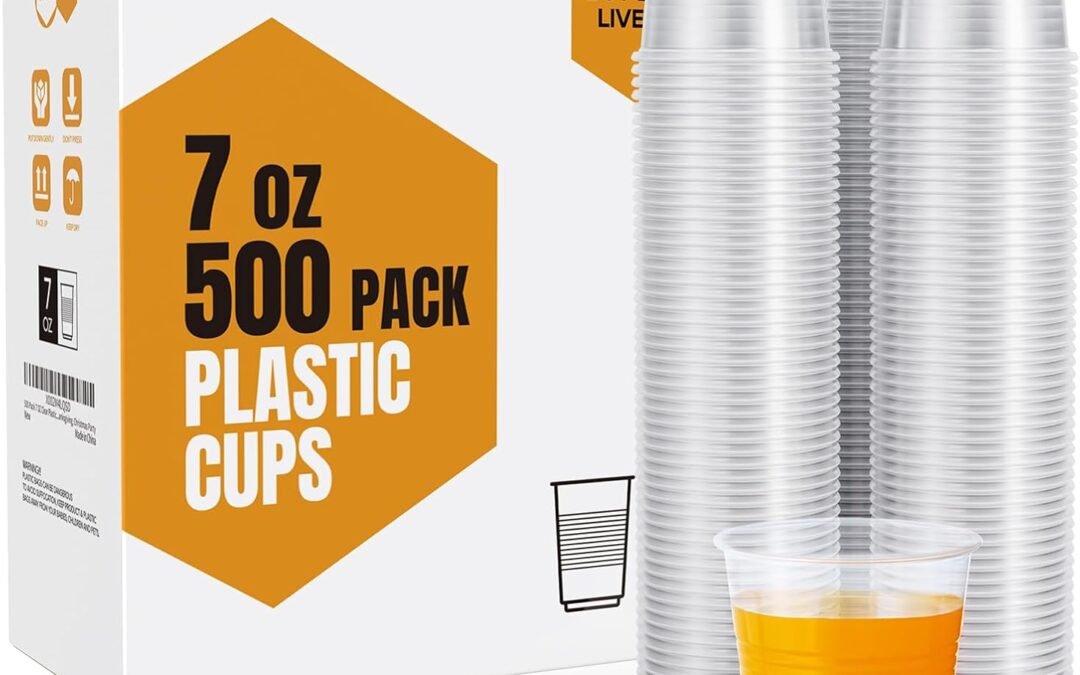 Turbo Bee 500 Pack 7oz Disposable Plastic Cups,Heat-Resistant & Food Safe Drinking Cups for Hot/Cold Beverages, Perfect for Schools, Offices, Events & Commercial Use Manufacturer & Supplier