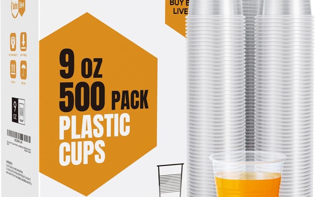 Turbo Bee 500 Pack 9oz Disposable Plastic Cups,Heat-Resistant & Food Safe Drinking Cups for Hot/Cold Beverages, Perfect for Schools, Offices, Events & Commercial Use Manufacturer & Supplier