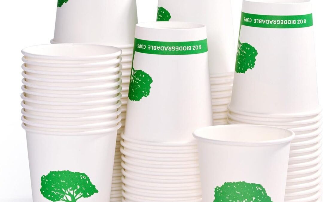 Vplus 400 Pack Compostable Paper Cups, 8 oz Paper Coffee Cups, Biodegradable Disposable Paper Cups, Eco-friendly Hot Drinking Cups for Party, Picnic,and Events Manufacturer & Supplier