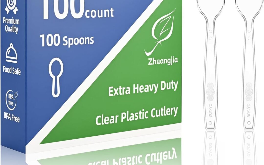 Wholesale 100-Pack Clear Plastic Spoons Disposable BPA-Free Heat Resistant Utensils for Catering & Events -Spoons Heavy Duty Bulk,plastic disposable for Party Supplies Manufacturer