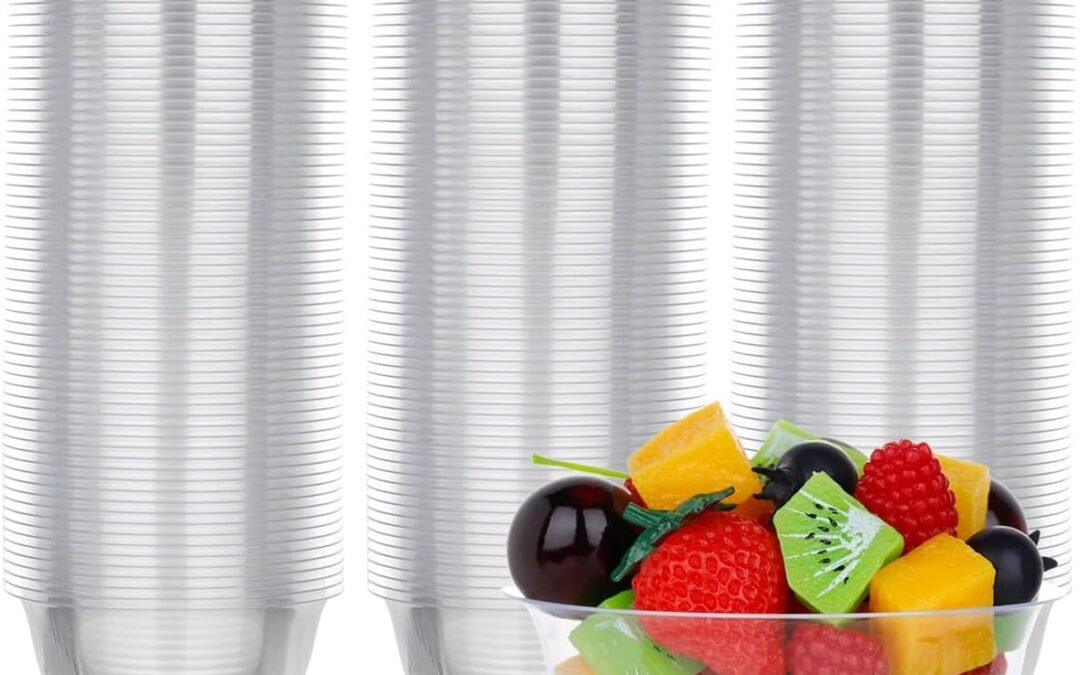 Wholesale 100 Pack Small Clear Plastic Bowls, 8oz Hard Disposable Salad Bowls, Disposable Bowl for Party Serving, Ice Creams, Desserts, Catering, Special Events Manufacturer