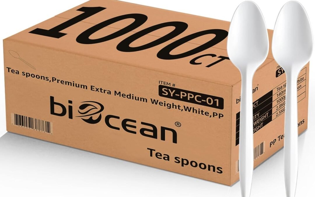 Wholesale 1000PCS Disposable Plastic Teaspoons Bulk Spoons White Silverware Reusable Heavy Duty Disposable Cutlery Plastic Utensils Flatware for Home Restaurant Party Picnic Camping Travel (Teaspoon-1000pcs) Manufacturer