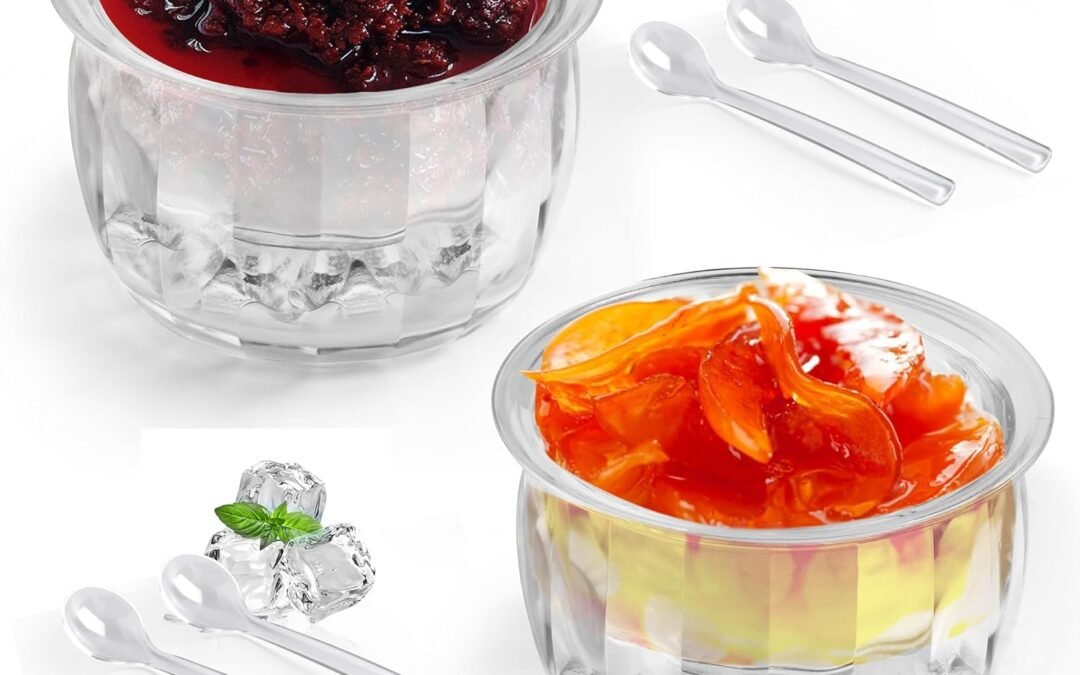 Wholesale 2 Packs Ice Chilled Serving Bowl,Dips on Ice Acrylic Dip Bowl,Dip Chiller Bowl with 4 Spoons Party Platters for Food,Fruit,Salsa, Clear Manufacturer