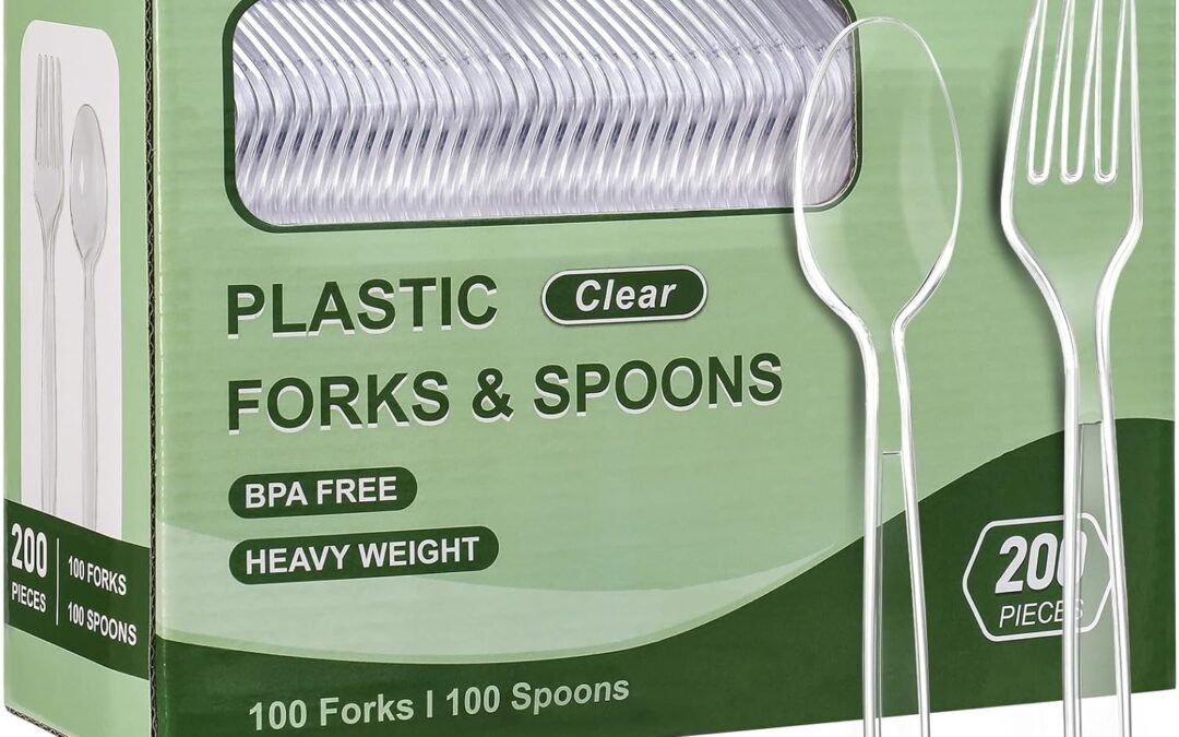 Wholesale [200 Count] Disposable Plastic Silverware, Heavy Duty Forks and Spoons Set, Durable Plastic Utensils Cutlery Set for for Parties, Picnics, Big Event, Daily Use – Bpa free Manufacturer