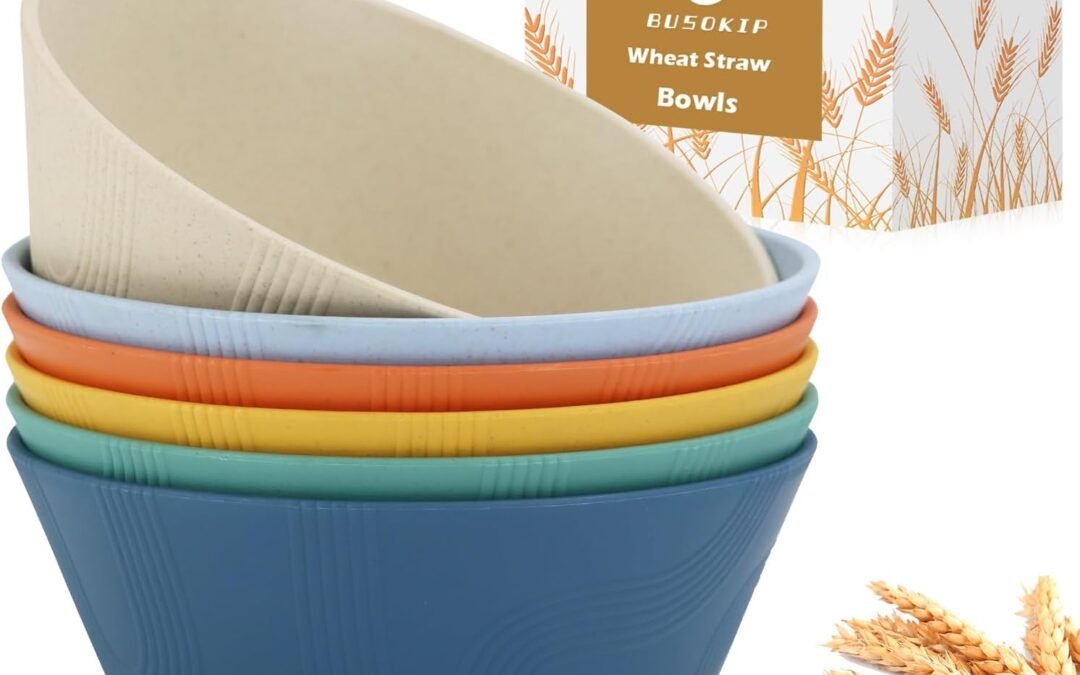 Wholesale 36 oz Wheat Straw Bowl Sets, 6 Pcs Unbreakable Cereal Bowl, Salad Bowls, Microwave and Dishwasher Safe, Alternative for Plastic Bowls Reusable for Kitchen (Multicolor) Manufacturer