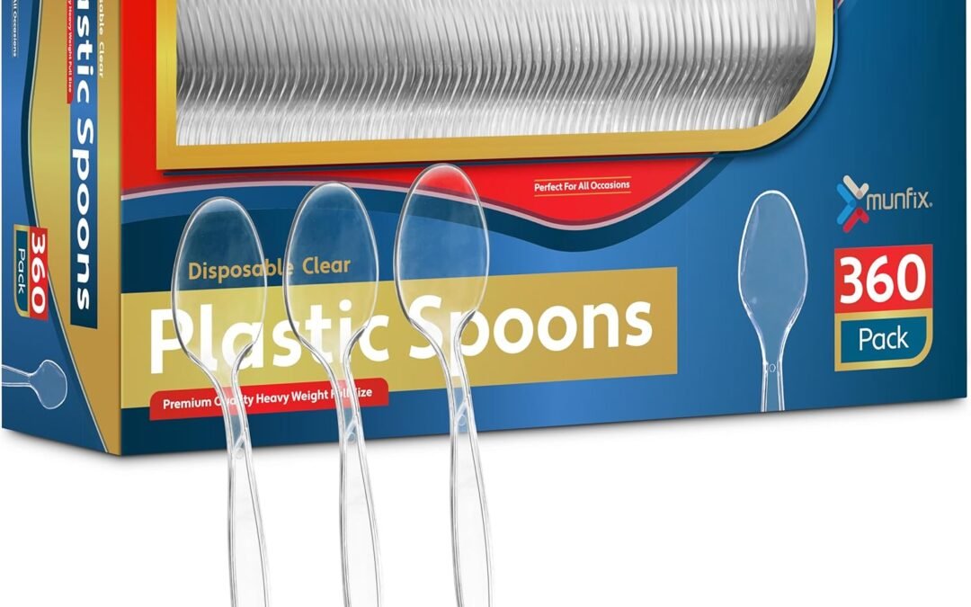 Wholesale 360 Count Clear Plastic Spoons Heavy Duty, Premium Disposable Spoons, Heat Resistant and BPA Free Plastic Silverware Utensils, Durable Cutlery Set for Parties, Picnics, Events Manufacturer