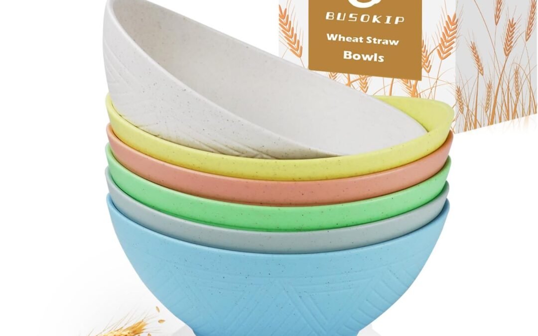 Wholesale 65 oz Large Wheat Straw Bowls Set of 6, Big Unbreakable Salad Bowl, Microwave & Dishwasher Safe Serving Bowls, Kitchen Bowl for Salad, Cereal, Soup and Oatmeal (Macaron Series) Manufacturer