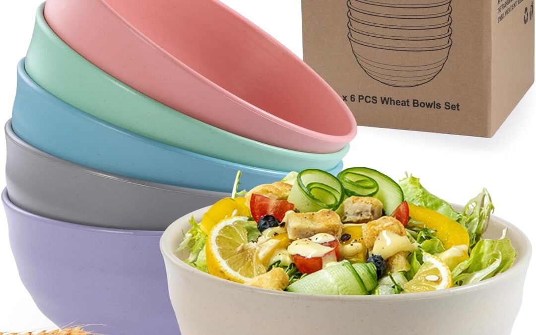 Wholesale 6PCS 60 Oz Wheat Straw Bowls, Must-have for Kitchen, Heat and Cold Resistant&Microwave and Dishwasher Safe Colorful Wheat Straw Bowls Series, Meeting Diverse Needs of Dorm, Apartment and Home Manufacturer