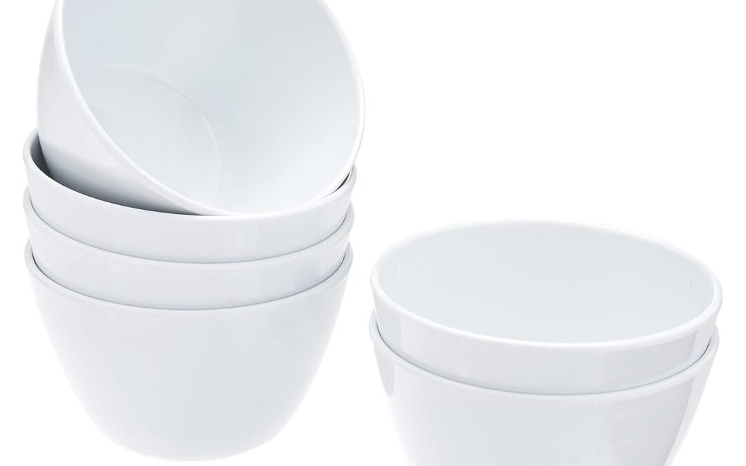 Wholesale Amazon Basics Round Melamine Bowl, 8 oz, White, 6 Piece Set (Previously AmazonCommercial brand) Manufacturer