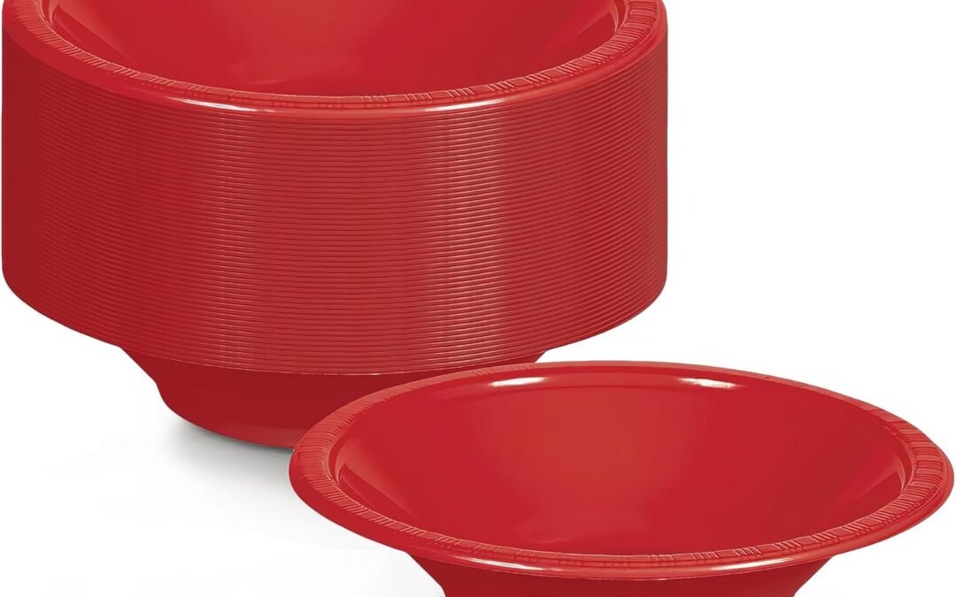 Wholesale Bowls-15oz | Red | Pack of 50 Plastic, 15 oz. Bowl Manufacturer