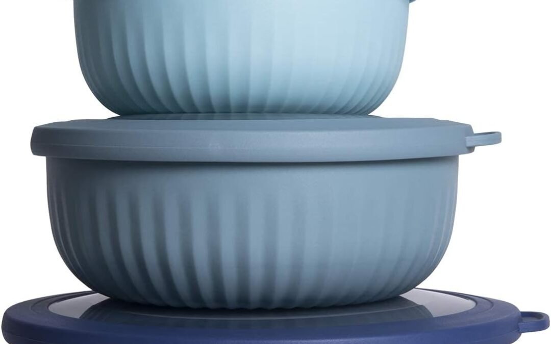 Wholesale COOK WITH COLOR Prep Bowls with Lids- Wide and Deep Nesting Plastic Small Mixing Bowl Set with Lids, 8 Piece Set – Wide Bowls, Blue Manufacturer