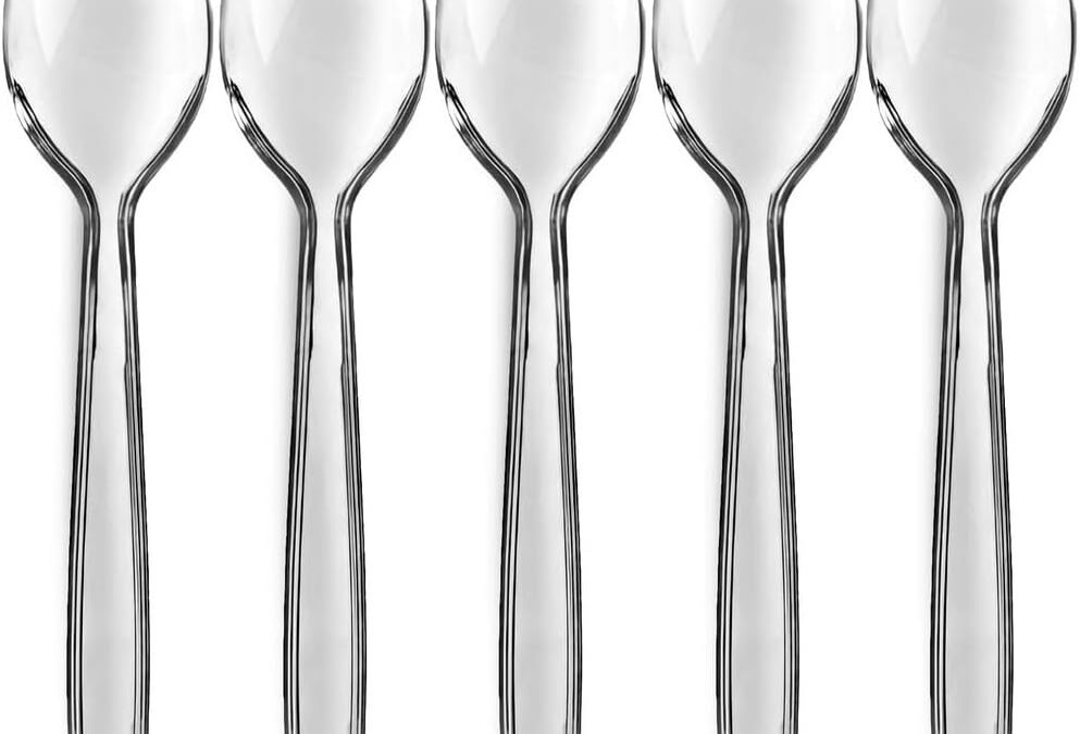 Wholesale Classic Plastic Teaspoons (50 Count) – Durable Clear Plastic Spoons Heavy Duty, Premium Disposable Spoons for Weddings, Dinners, Everyday Flatware & Party Supplies Manufacturer