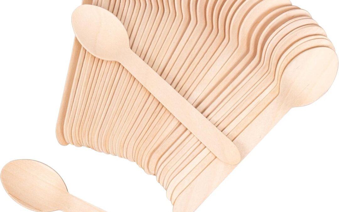 Wholesale Disposable Wooden Cutlery Spoons – 100 Pack Wooden Spoons Disposable,Biodegradable and Earth Friendly, 6.3 Inch Length Manufacturer