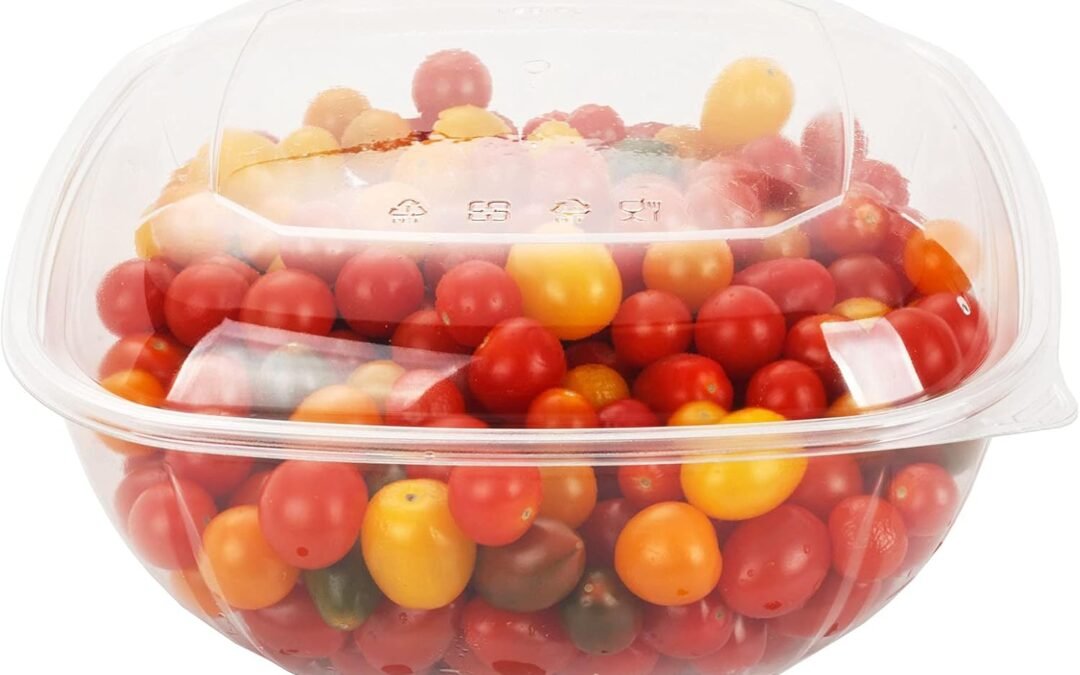 Wholesale GOLDEN APPLE, 160oz-5sets Disposable Plastic Serving Square Bowls with Lids, Large Clear Plastic Disposable Salad Containers Manufacturer