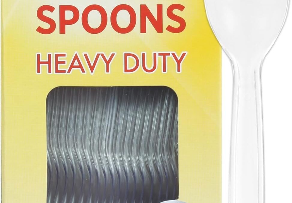 Wholesale Glad Clear Plastic Spoons – Dishwasher Safe Clear Disposable Heavy Duty Utensils – Perfect for Everyday Use – Standard Size Reusable Cutlery Set – Disposable Serving Spoons Pack of 24 Manufacturer