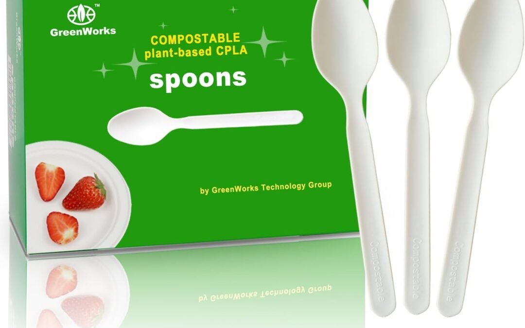 Wholesale GreenWorks 200 Count Heavy-duty Compostable spoons, BPI Certified Large Disposable Flatware Utensils Spoon Manufacturer
