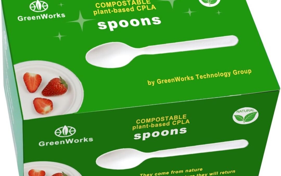 Wholesale GreenWorks Heavy-duty Compostable Spoons,BPI Certified,100 Count Large Disposable Cutlery Spoons Manufacturer
