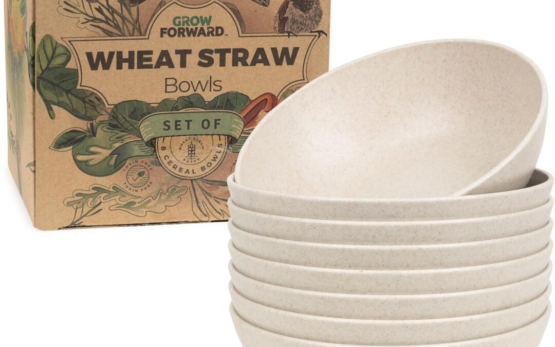 Wholesale Grow Forward Premium Wheat Straw Bowls – 20oz Microwave Safe Plastic Cereal Bowls Set of 8 for Kitchen, Camping, RV, Dessert, Snack, Soup, Salad, Fruit – Reusable, Unbreakable & BPA Free – Sahara Manufacturer