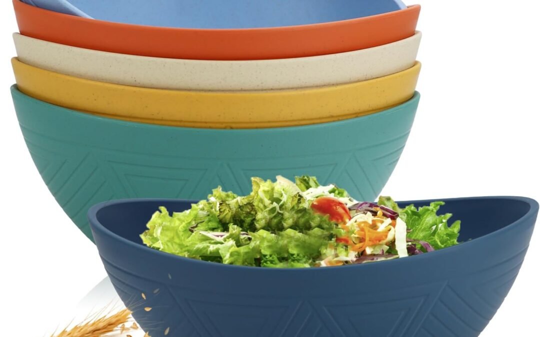 Wholesale Homienly 60oz Wheat Straw Bowls Set of 6 Salad bowls Large Capacity Popcorn Bowl Unbreakable Serving Bowls Microwave & Dishwasher Safe Bowl Set Alternative for Plastic Bowls for Kitchen – Multi-colors Manufacturer