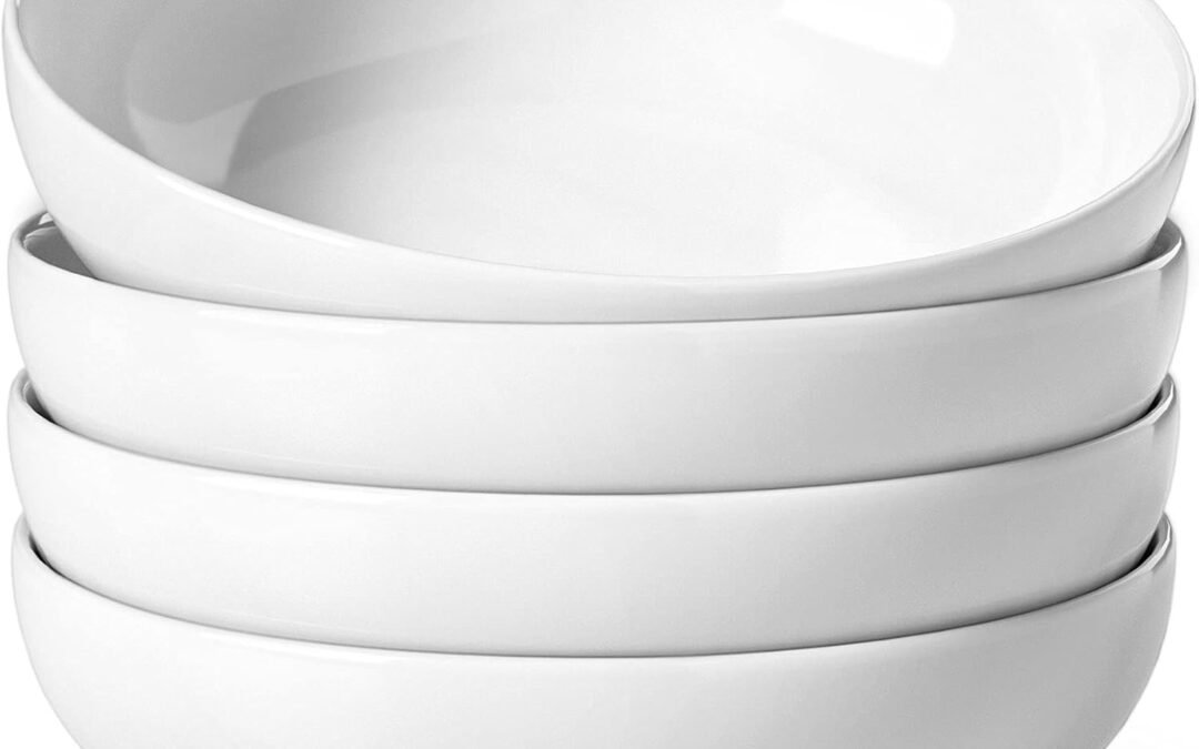 Wholesale LE TAUCI Pasta Bowls 45 oz, Salad Bowls Set for Serving Soup, Pasta, Noodle, Dinner, Large Kitchen Bowl Plates, Microwave Safe – 8.5 Inch, Set of 4, White Manufacturer