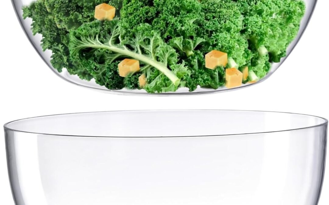 Wholesale Moflekja Large Salad Bowl, Circular Shaped In Premium Acrylic Break Resistant Clear, 146 Ounce 2 Count Manufacturer