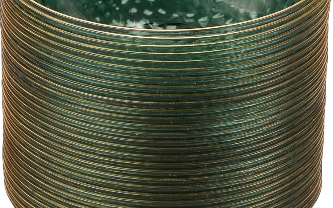 Wholesale PLASTICPRO 30 Pack 12 Ounce Hammered Plastic Bowls Translucent Green with Gold Rim Heavyweight Disposable Plastic Soup Bowls Elegant Translucent Hammered Gold Rim Platsic Party Dishes Manufacturer