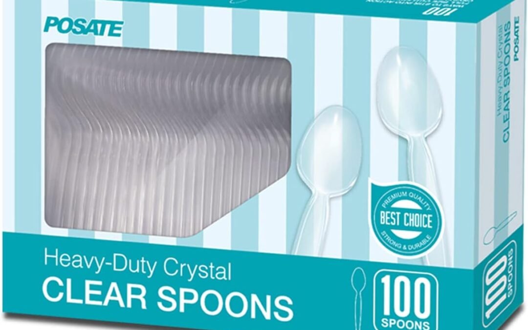 Wholesale POSATE Heavyweight Plastic Spoons, Clear, 100 Count Manufacturer