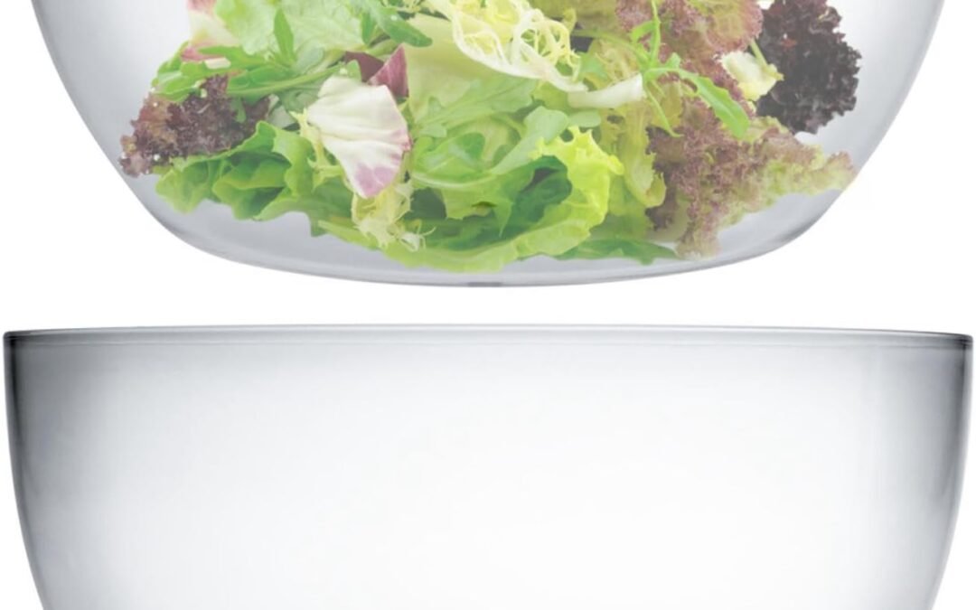 Wholesale Qxbekmor Large Acrylic Salad Bowls and Serving Bowls, Great for Serving Salad, Popcorn, Chips, Dips, Condiments, Break-Resistant Set of 2, Clear 146 oz Manufacturer