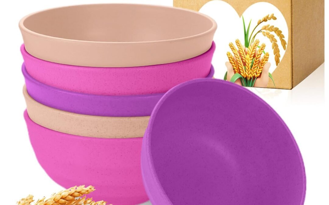 Wholesale SINOGE Wheat Straw Bowls Set of 6, 60 OZ Large Plastic Bowls Reusable, Unbreakable Salad Serving Bowl, Microwave & Dishwasher Safe Big Bowl for Salad, Fruits, Popcorn, Soup- Floral Feast Manufacturer