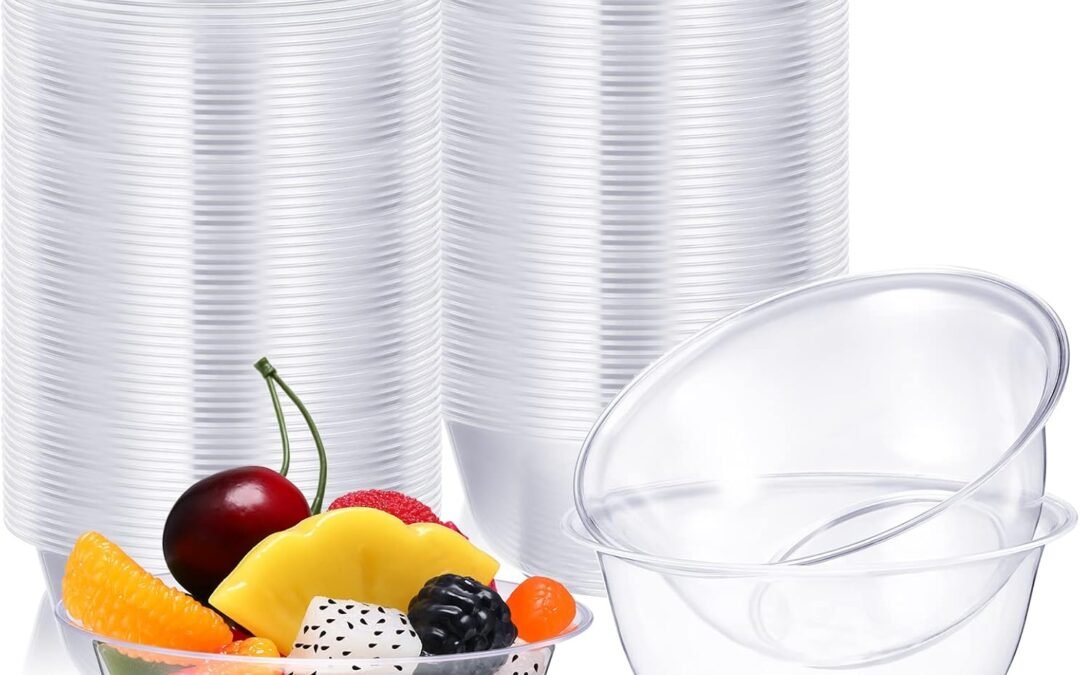 Wholesale Thenshop 100 Pcs 12 oz Clear Plastic Bowls Disposable Serving Bowls Bulk Transparent Ice Cream Salad Dessert Plates for Party, Wedding, Buffet, BBQ, Dessert Shop, Catering Supplies Manufacturer