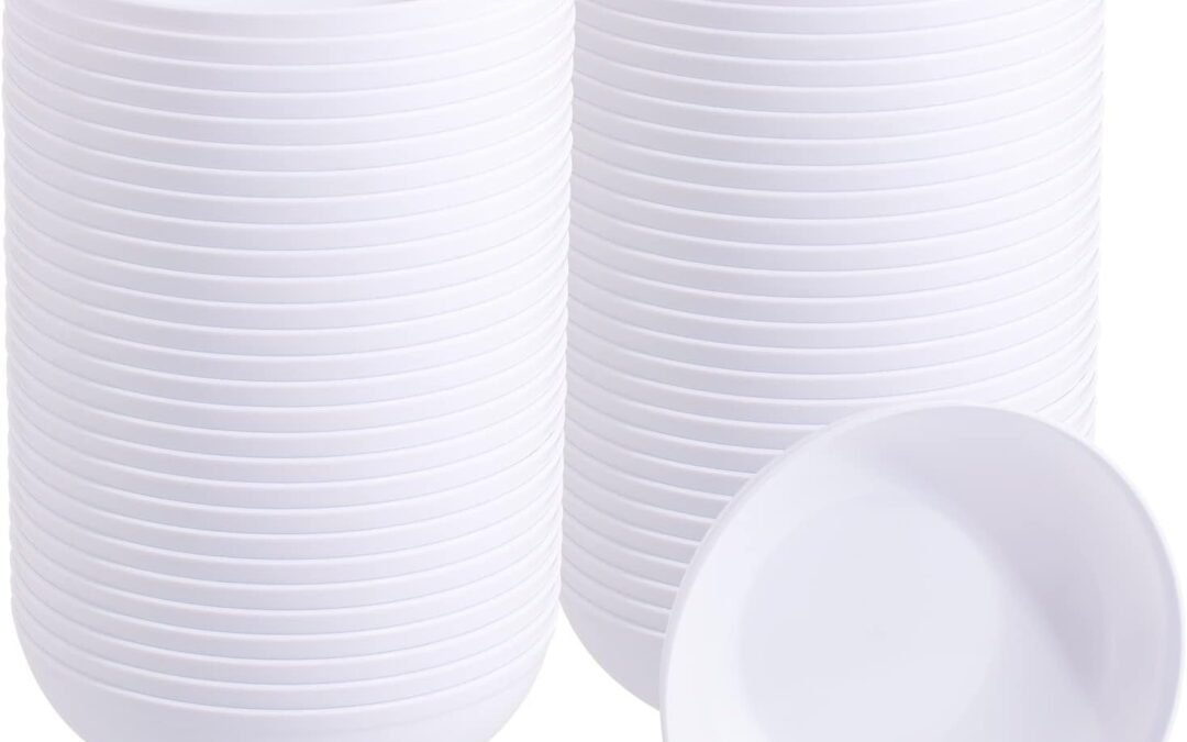 Wholesale bUCLA 50Pack 10oz White Plastic Bowls – Disposable White Plastic Salsa Bowls Premium Heavy Duty – Ideal for Wedding &Party Manufacturer