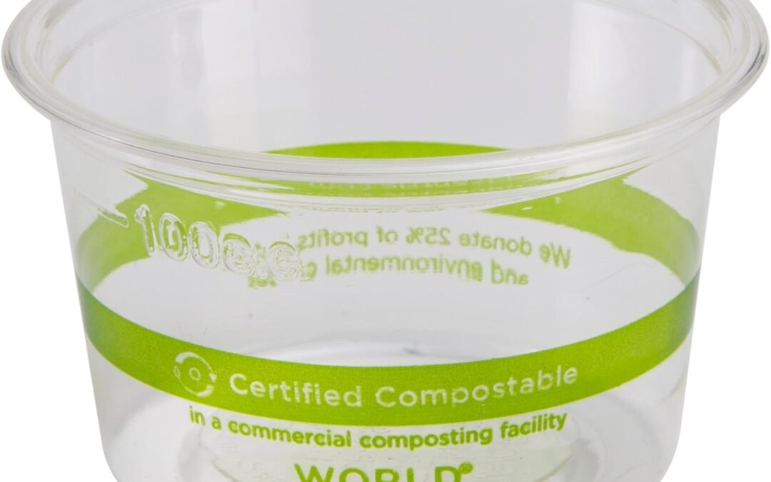 World Centric CP-CS-4S 100% Compostable Ingeo Souffle Cups, 4 oz., Clear (Pack of 1000) Manufacturer & Supplier
